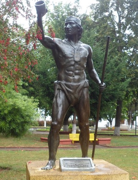 Modern statue of Lautaro